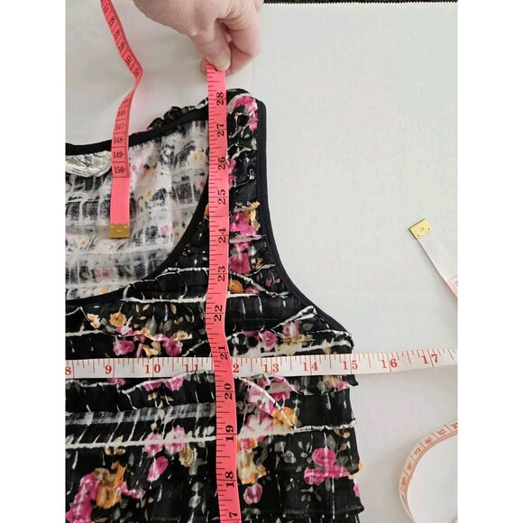 Free People Patra Mini Dress Women's Size XS Floral Sleeveless Ruffle Tiered - Picture 5 of 7